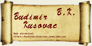 Budimir Kusovac vizit kartica